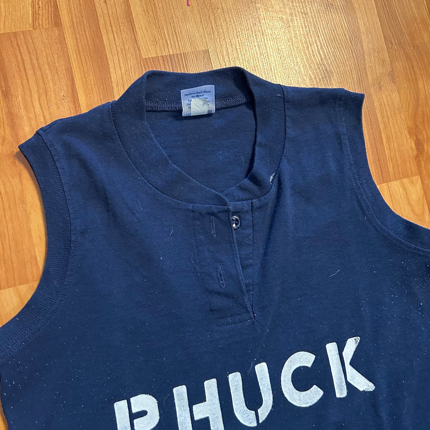 Phuck Ice Navy Blue Soffee Tank Top Shirt - 17.5" x 26" - XSmall