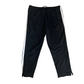 00's Nike Black White Striped Zip Sweatpants - Tagged XLarge - 37" x 31"