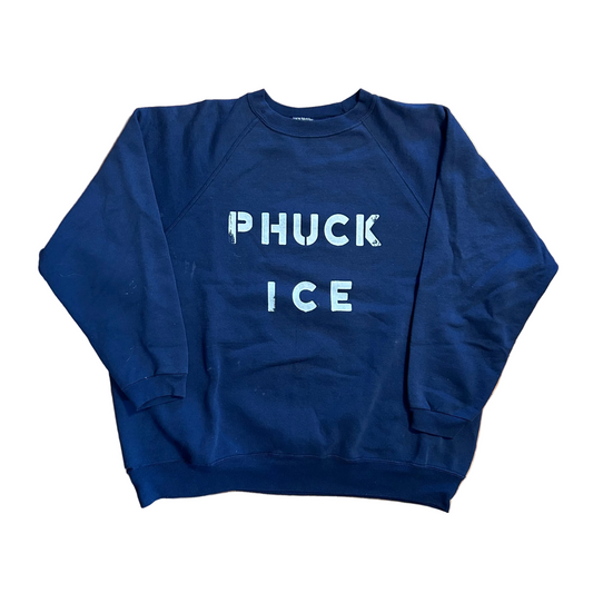 Phuck Ice Navy Blue Just My Size Crewneck Sweatshirt - 25" x 25" - XLarge