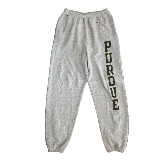 Champion Eco Fleece Purdue University Grey Jogger Sweatpants - Tagged Medium - 26" x 29"