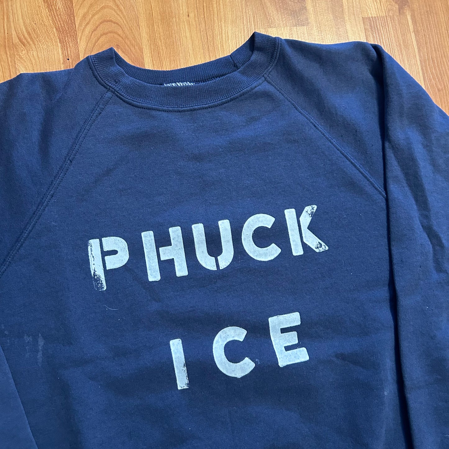 Phuck Ice Navy Blue Just My Size Crewneck Sweatshirt - 25" x 25" - XLarge