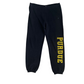 80's Wolf Purdue University Black Jogger Sweatpants - Tagged Large - 32" x 27"