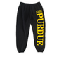 90's Wolf Purdue Boilers University Black Jogger Sweatpants - Tagged XLarge - 32" x 29"
