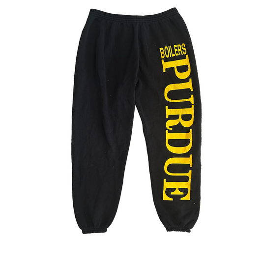 90's Wolf Purdue Boilers University Black Jogger Sweatpants - Tagged XLarge - 32" x 29"