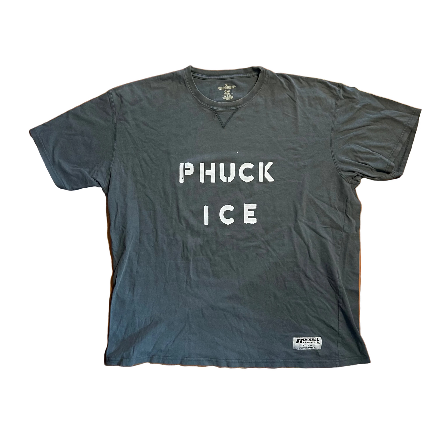 Phuck Ice Faded Teal Russell Athletics Tshirt - 27" x 29" - XLarge
