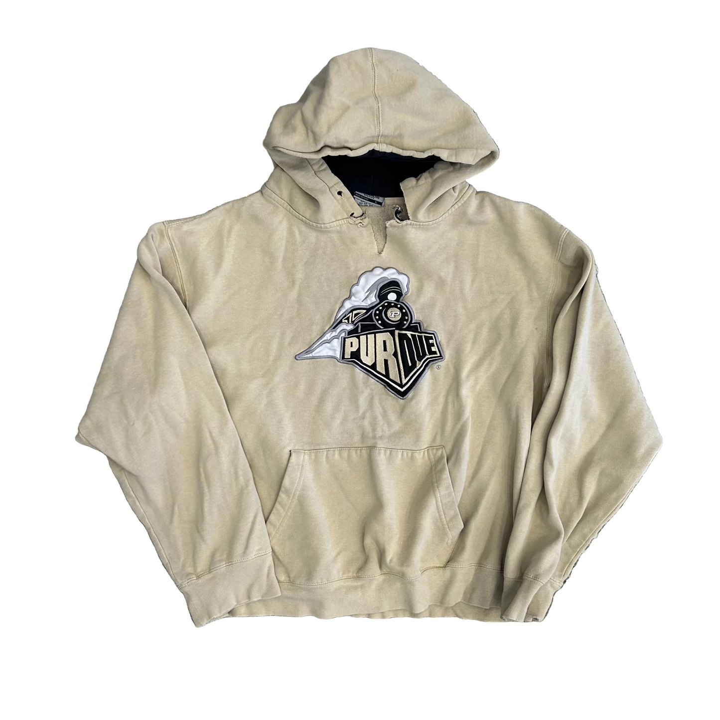 Stadium Athletics Purdue University Boilermakers Yellow Hoodie Sweatshirt - Large - 23" x 23"