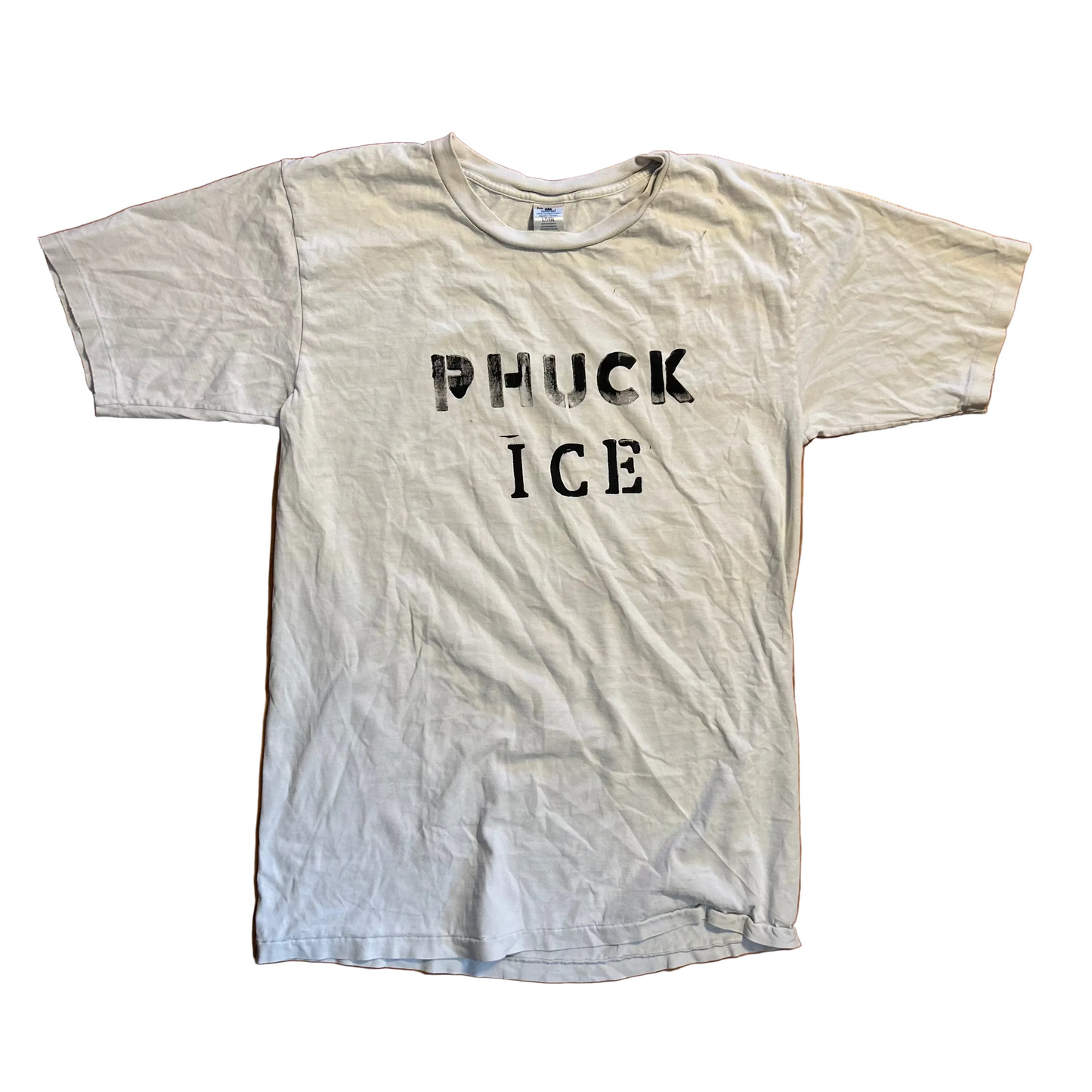 Phuck Ice White Polo Test Print Tshirt - 21" x 28.5" - Medium