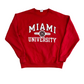 Jerzees Miami University Red Crewneck Sweatshirt - Large - 23" x 28"