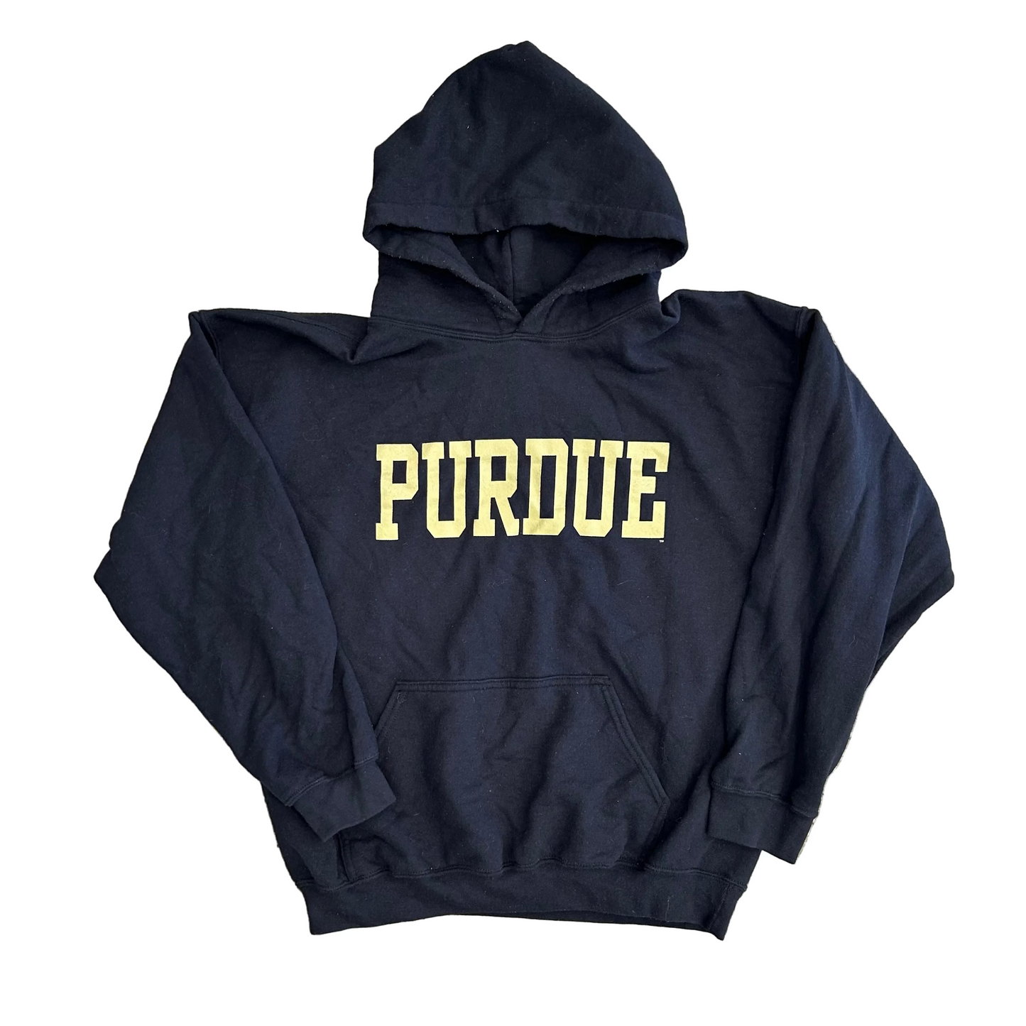 Purdue University Black Hoodie Sweatshirt - XLarge - 24" x 25"