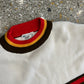 90's KMart Acrylic White Striped Sweater - Large - 23" x 25"