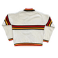 90's KMart Acrylic White Striped Sweater - Large - 23" x 25"