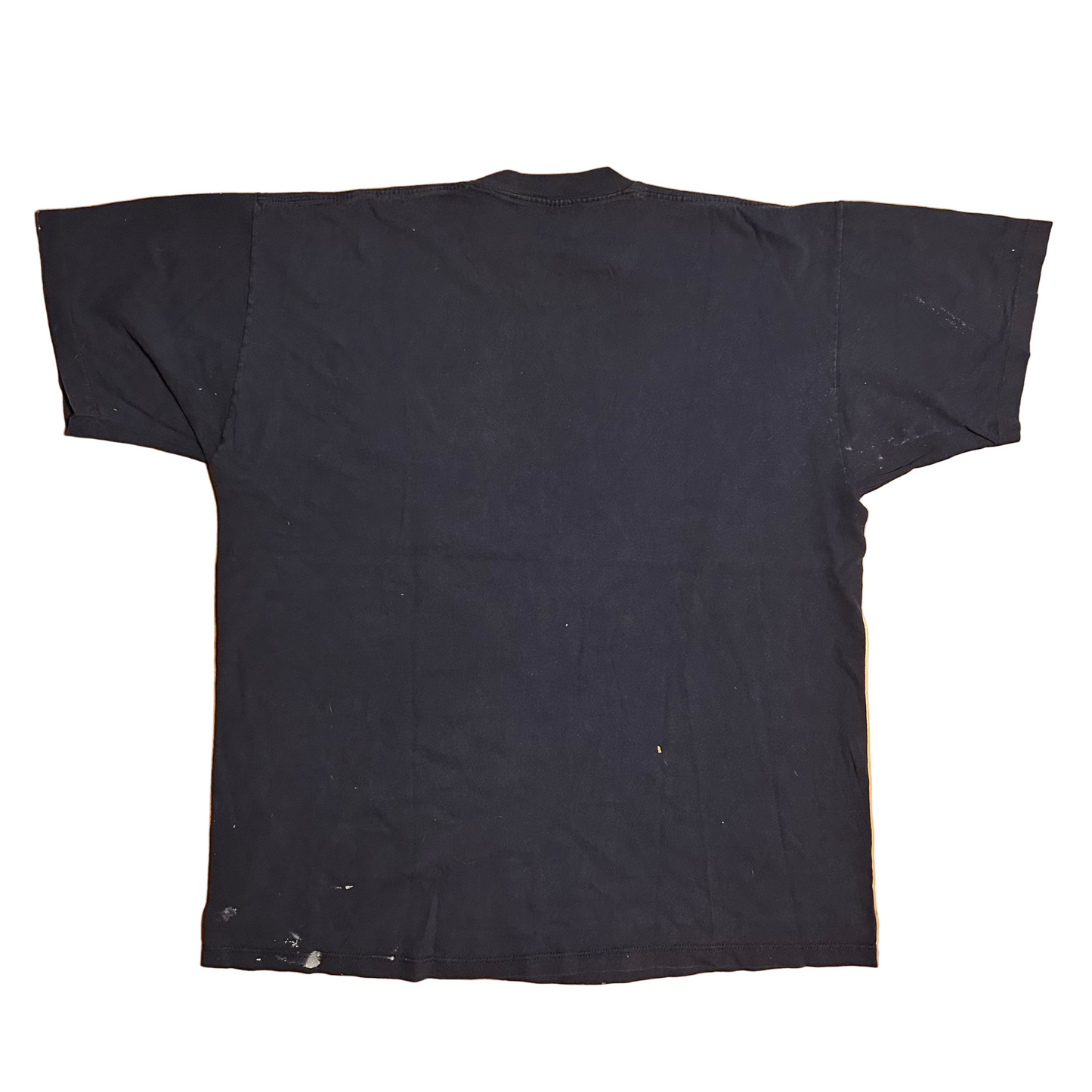 90's Lightning Bolt Navy Blue Painter Cotton Tshirt - XLarge - 24.5" x 31"