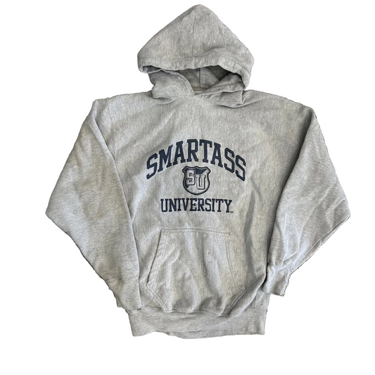 Steve and Barry’s Smartass University Reverse Weave Esque Hoodie Sweatshirt - Medium - 21" x 27"