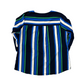 NY Collection Blue Green Navy Button Up Shirt - Large - 22" x 29"