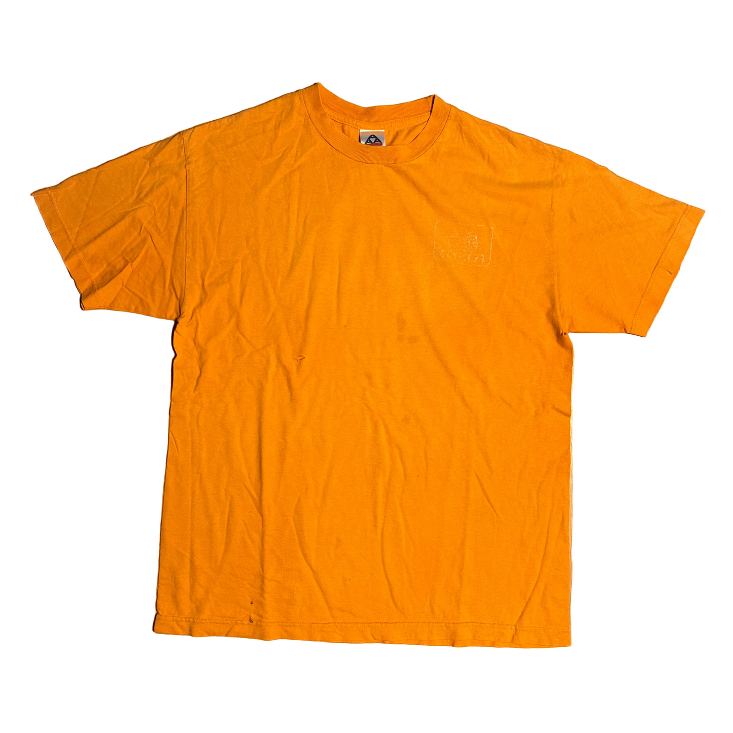 Alstyle Organic Cotton Distressed Orange Tshirt - Large - 22" x 29.5"