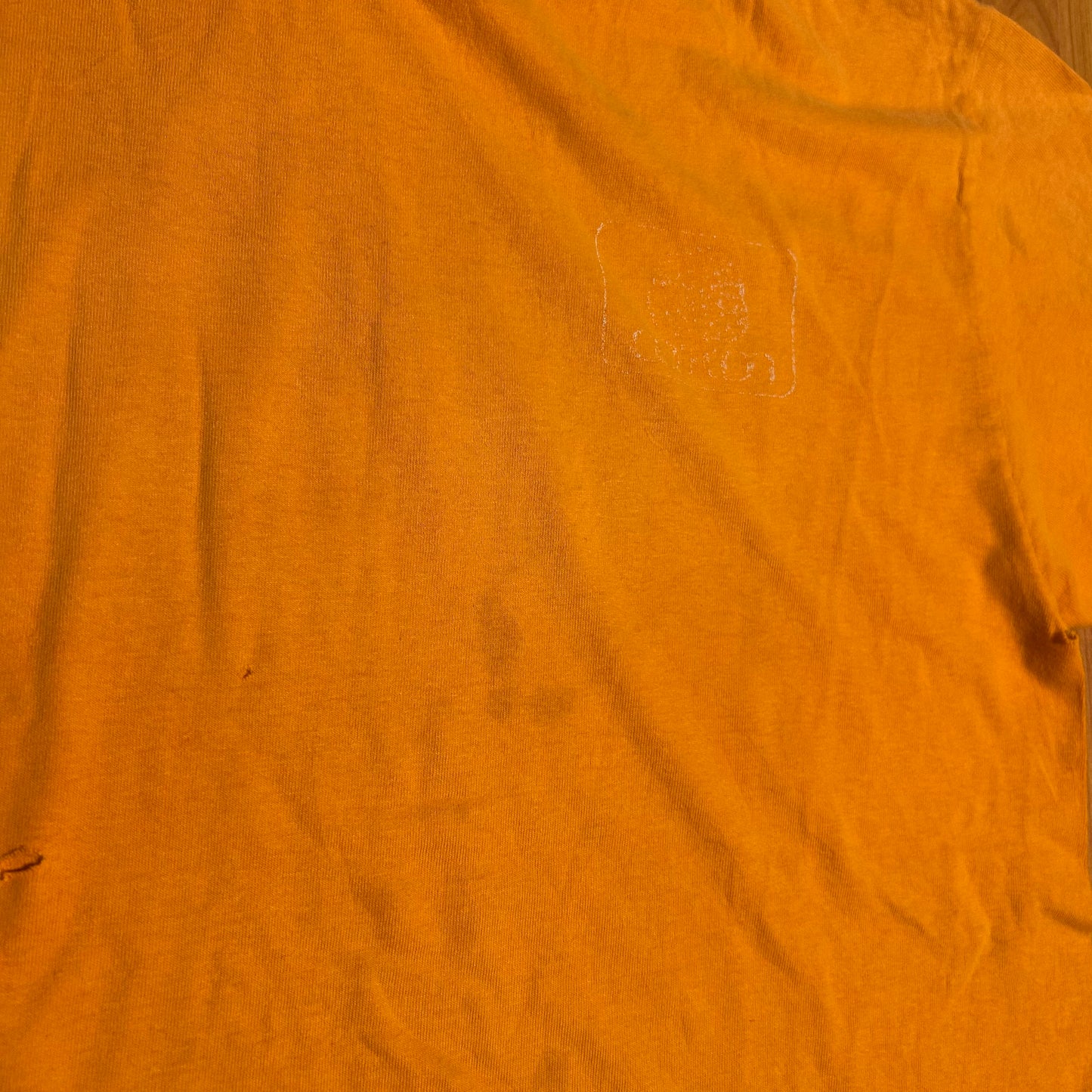Alstyle Organic Cotton Distressed Orange Tshirt - Large - 22" x 29.5"