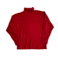 Puritan Red Mock Neck Cotton Long Sleeve Shirt - Large - 22" x 27"