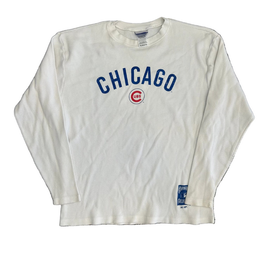 Reebok Chicago Cubs MLB Baseball White Thermal Longsleeve Shirt - XLarge - 24" x 29"
