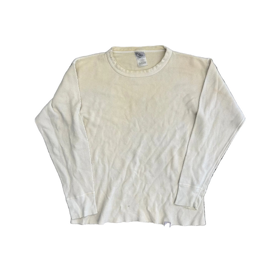90’s Carhartt Carphartt White Thermal Longsleeve Shirt - Medium - 20" x 25"