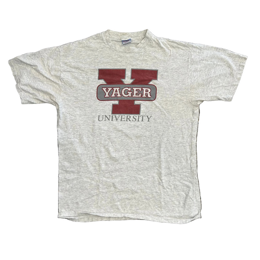 90’s Allsport Yager University Grey Cotton Tshirt - XLarge - 24" x 31.5"