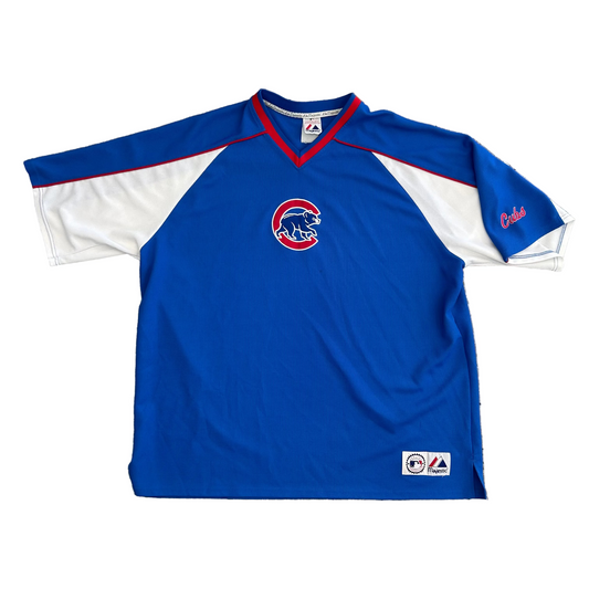 Majestic Genuine Merchandise Chicago Cubs MLB Baseball Blue Tshirt - XLarge - 28" x 32"