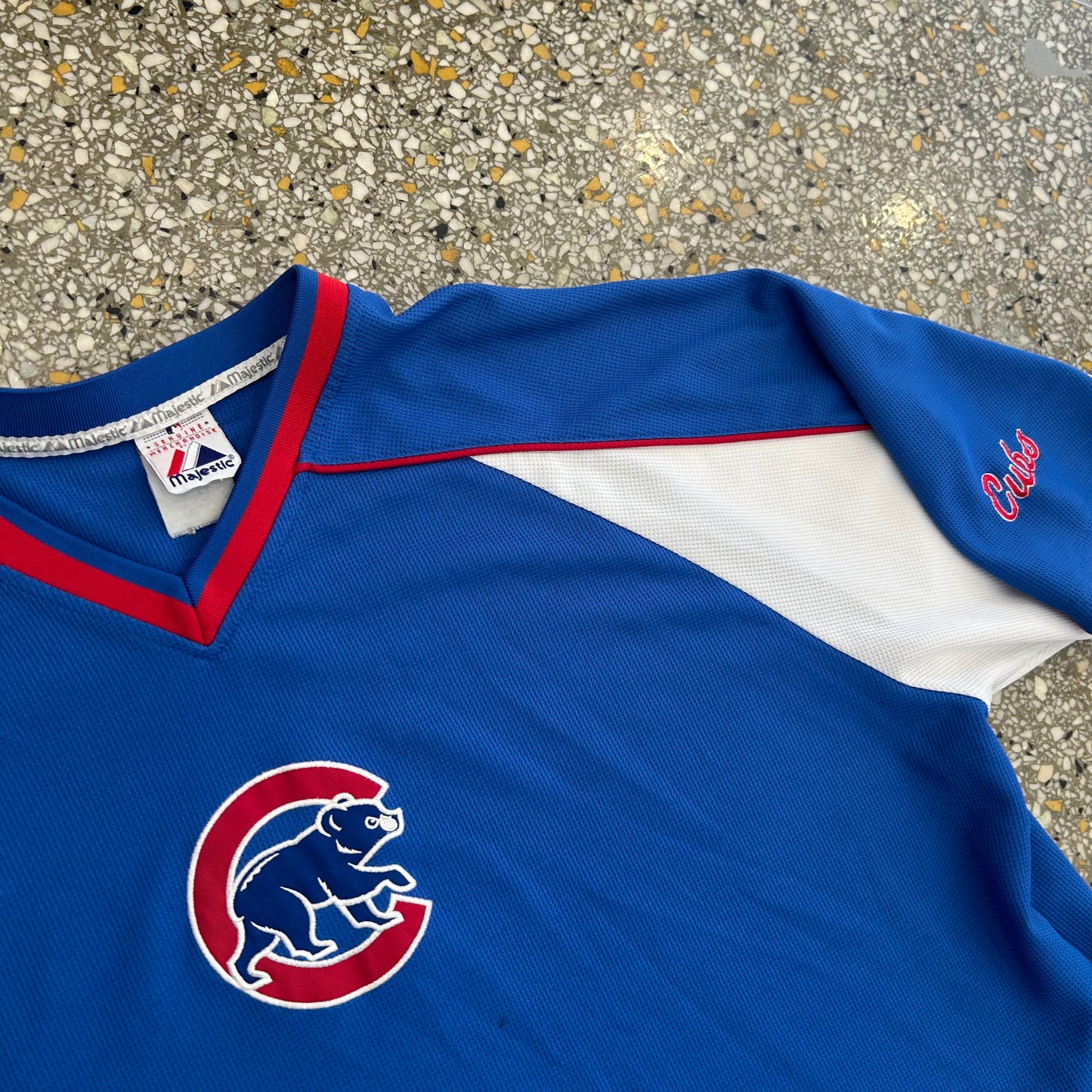 Majestic Genuine Merchandise Chicago Cubs MLB Baseball Blue Tshirt - XLarge - 28" x 32"