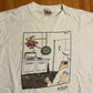 80’s Signal Mega-Tee The Far Side Universal Press Syndicate 1988 Dallas Alice Comic Funny White Cotton Tshirt - Medium - 21.5” x 27”