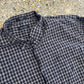 Nautica Navy Blue Plaid Cotton Button Up Shirt - XLarge - 28" x 32"