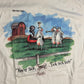 80/90’s The Far Side You’re Sick Jessy Cow Grilling Comic White Funny Cotton Tshirt - Medium - 20” x 32.5”
