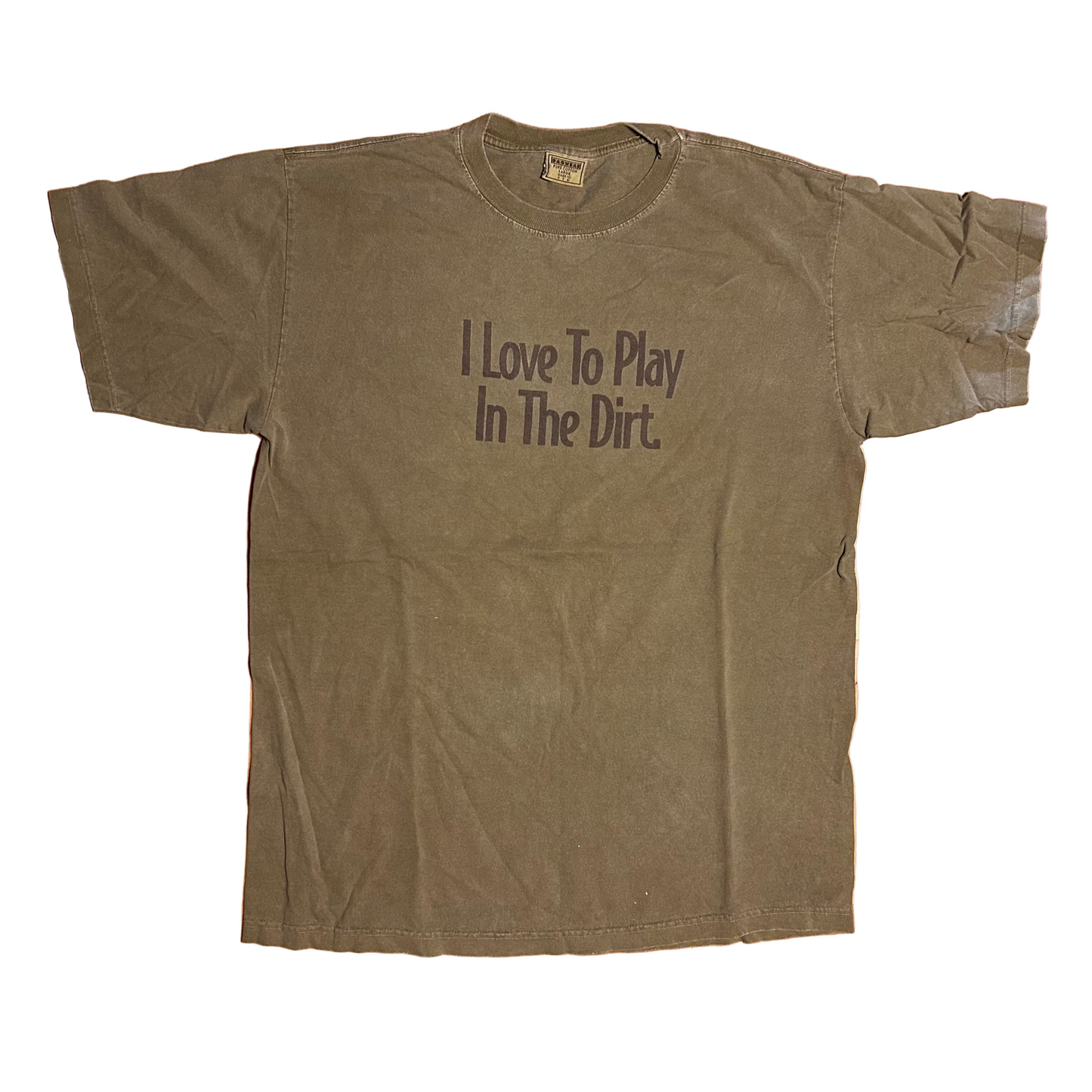 Gagwear I Love to Play in the Dirt Funny Brown Cotton Tshirt - Large - 23” x 31.5”