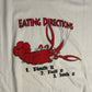 90’s Hanes Heavyweight Eating Directions Pinch It Pull It Suck It Lobster Crab Crawfish White Funny 50/50 Cotton Polyester Tshirt - Medium - 21” x 30”