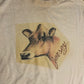 90’s Hanes Heavyweight White Jersey Cow Portrait 50/50 Cotton Polyester Tshirt - Medium - 21.5” x 28”