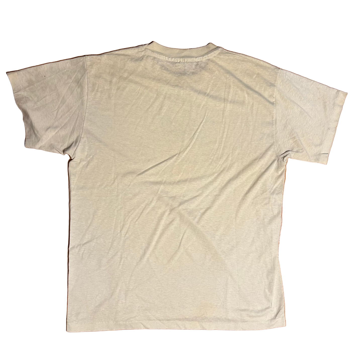 90’s Hanes Heavyweight White Jersey Cow Portrait 50/50 Cotton Polyester Tshirt - Medium - 21.5” x 28”