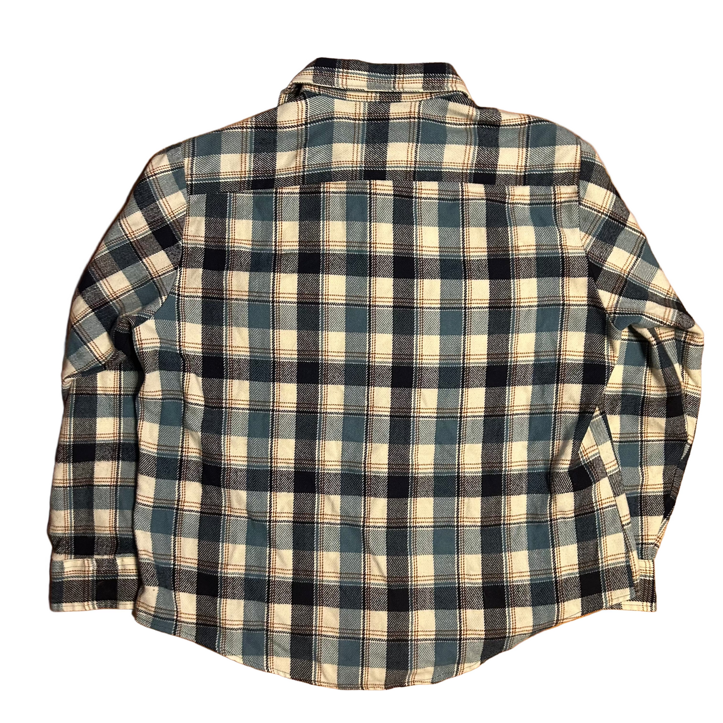 80/90's Sears Sportswear Perma Prest Button Up Cotton Wool Flannel Shirt - XLarge - 25" x 29"