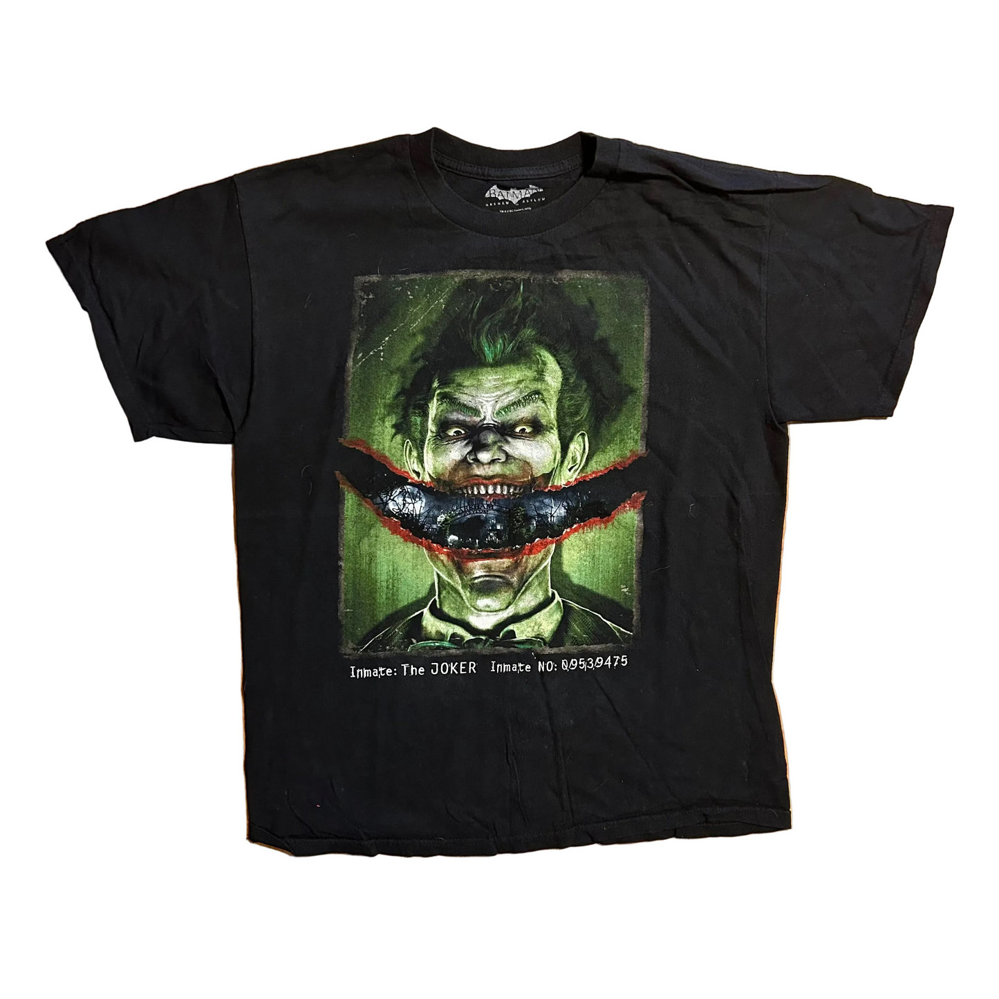 Batman Arkham Asylum Joker Black Tshirt - Medium - 21" x 27"