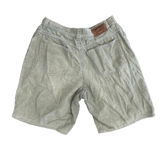 Rusty Corduroy Green Shorts - 29" x 9.5"