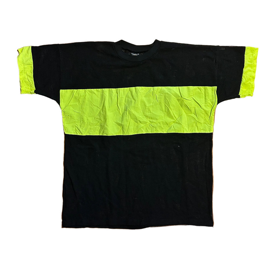 80's Runner Up Black Neon Running Tshirt - Large - 22" x 28"