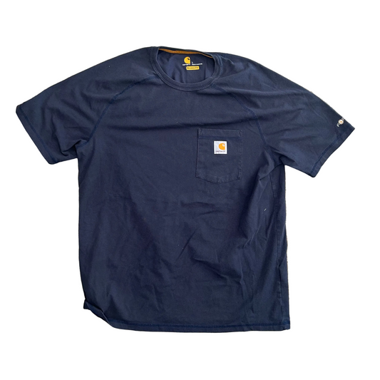 Carhartt Carphartt Navy Blue Pocket Tshirt - Large - 22" x 28"