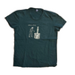 American Apparel Teal Green Explosions in the Sky Tshirt - Small - 18.5" x 25"