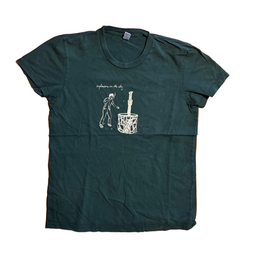American Apparel Teal Green Explosions in the Sky Tshirt - Small - 18.5" x 25"
