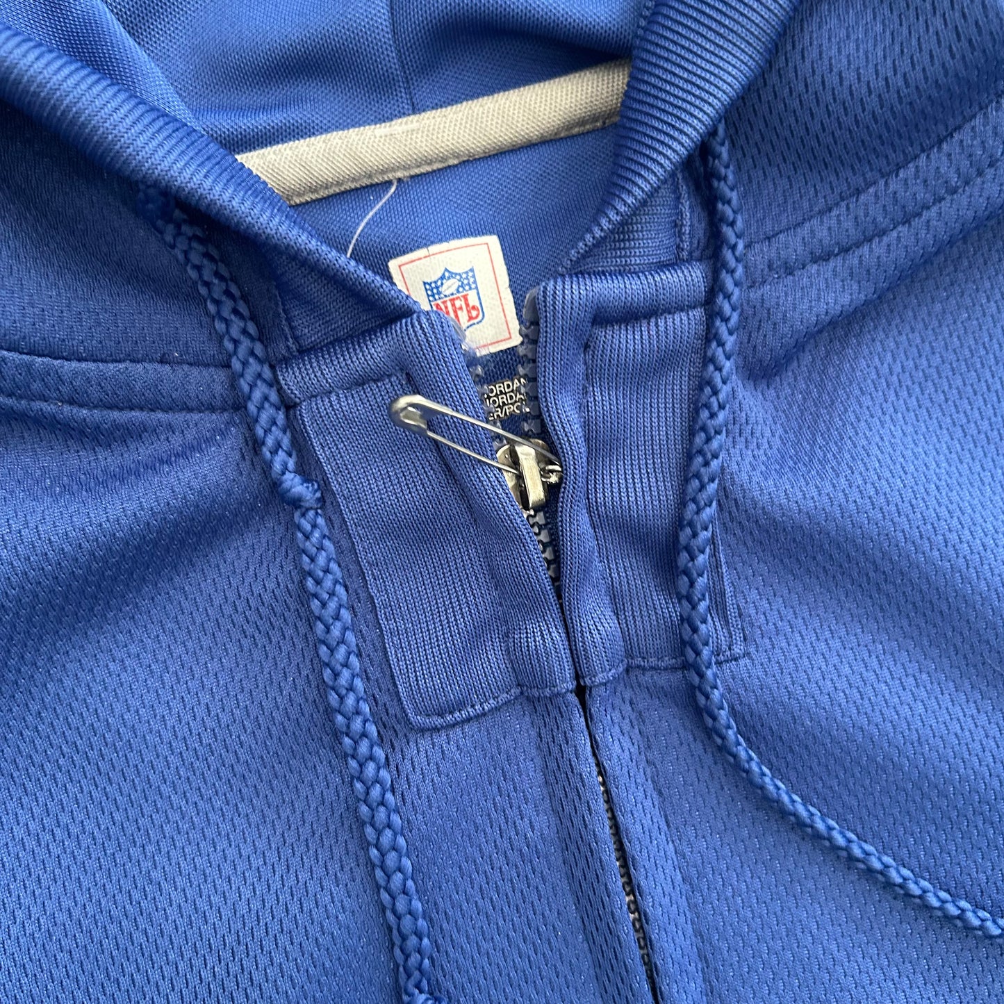 Indianapolis Colts NFL Football Blue Zip Up Jacket Sweatshirt - XLarge - 25" x 28"