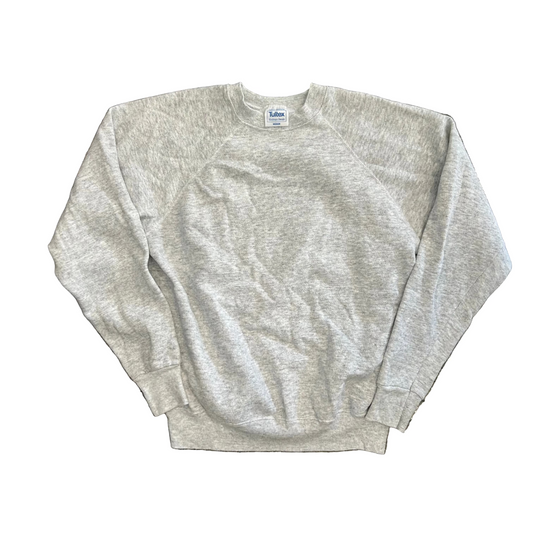 80/90's Tultex Grey Blank Crewneck Sweatshirt - Medium - 21" x 24"