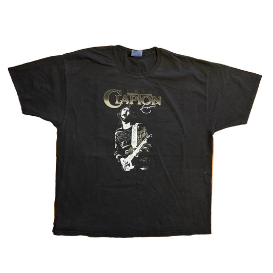 Hanes Heavyweight Eric Clapton Black Music Tshirt - XLarge - 25" x 30.5"