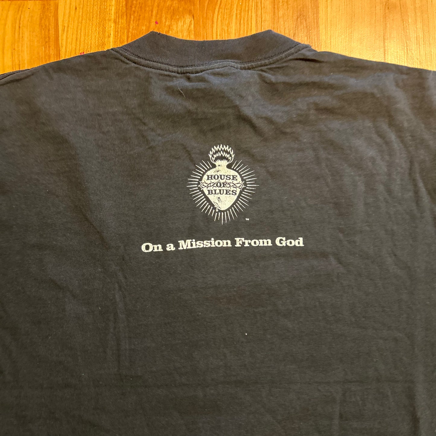 90's Allsport House of Blues Black Tshirt - XLarge - 24" x 28"