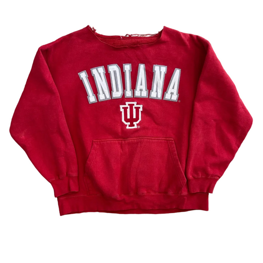 Indiana University IU Red Crewneck Sweatshirt - XLarge - 26" x 26"