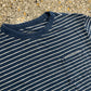 Goodfellow Blue Striped Hemp Cotton Tshirt - Medium - 20" x 24"