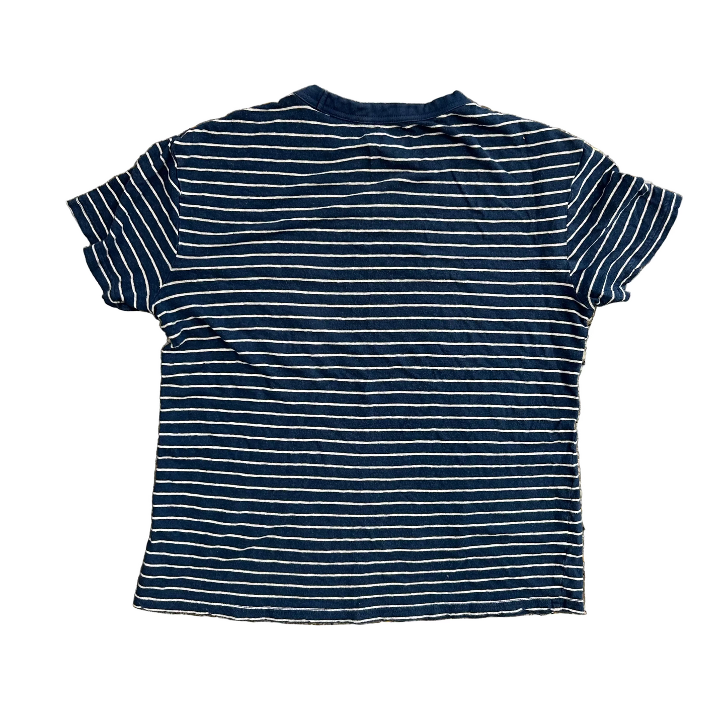 Goodfellow Blue Striped Hemp Cotton Tshirt - Medium - 20" x 24"