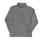 Trend Basics Navy Striped Mock Neck Longsleeve Shirt - Medium - 20" x 27"