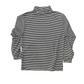 Trend Basics Navy Striped Mock Neck Longsleeve Shirt - Medium - 20" x 27"