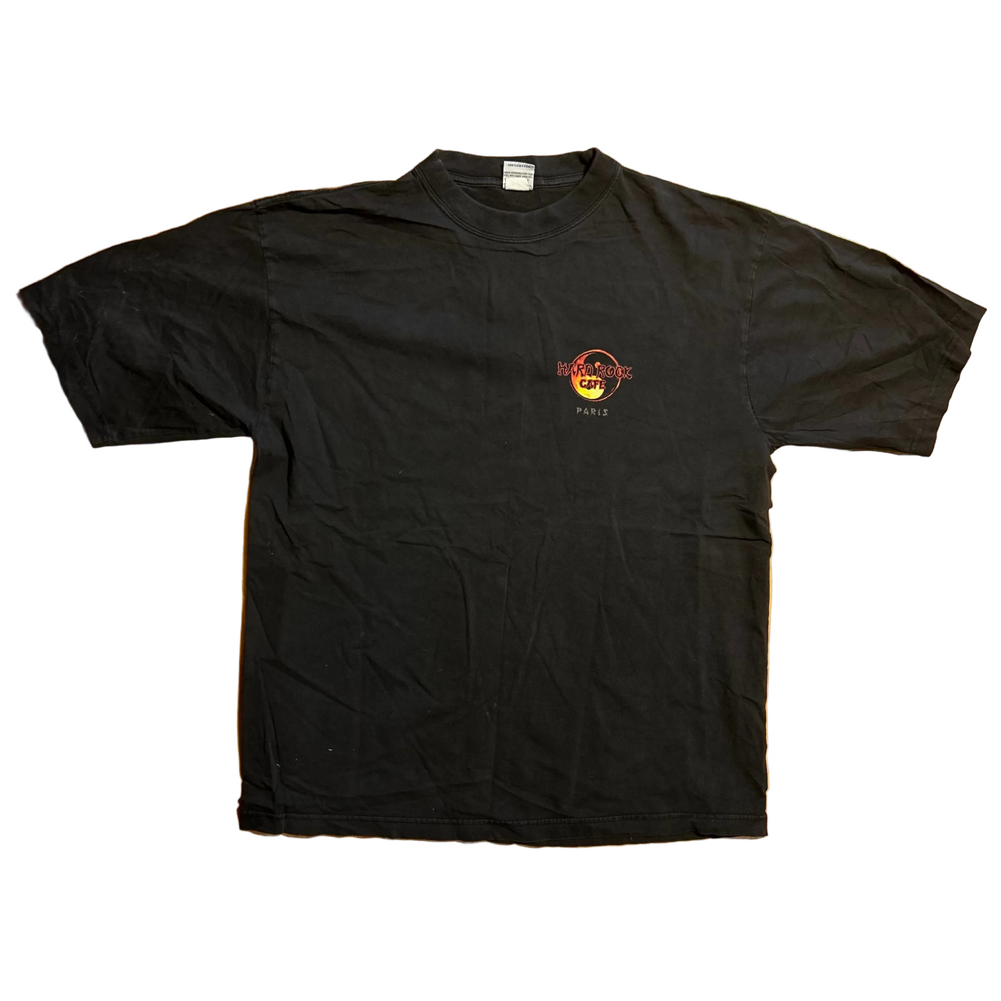 Hard Rock Cafe Paris Black Sparkly Dragon Tshirt - XLarge - 24" x 29.5"